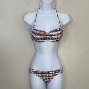 Abercrombie & Fitch Black and Pink Bikini